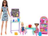 Barbie I Love School Dolls & Accessories, Classroom Playset with Fashion Doll, 2 Small Dolls & 20+ Pieces Including Furniture